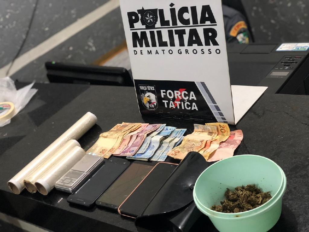 Força Tática prende suspeitos e fecha boca de fumo em Barra do Garças