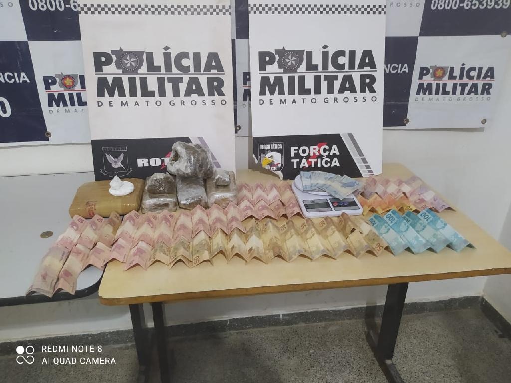 Rotam prende suspeito com tabletes de drogas e R$ 1,6 mil no Praeirinho