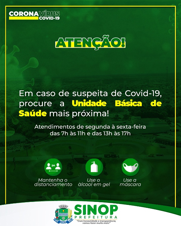 UBS’s de Sinop atenderão exclusivamente Covid nos próximos 15 dias