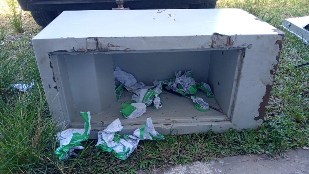 PM recupera R$18 mil de cofre roubado de posto de combustível