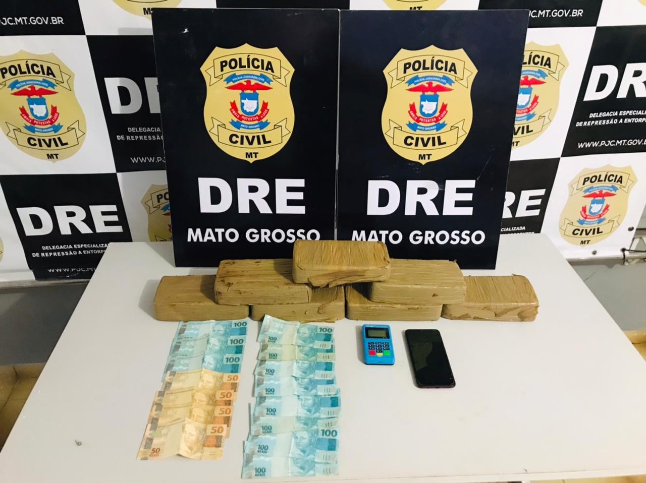 Polícia Civil prende traficante em posse de sete tabletes de pasta base