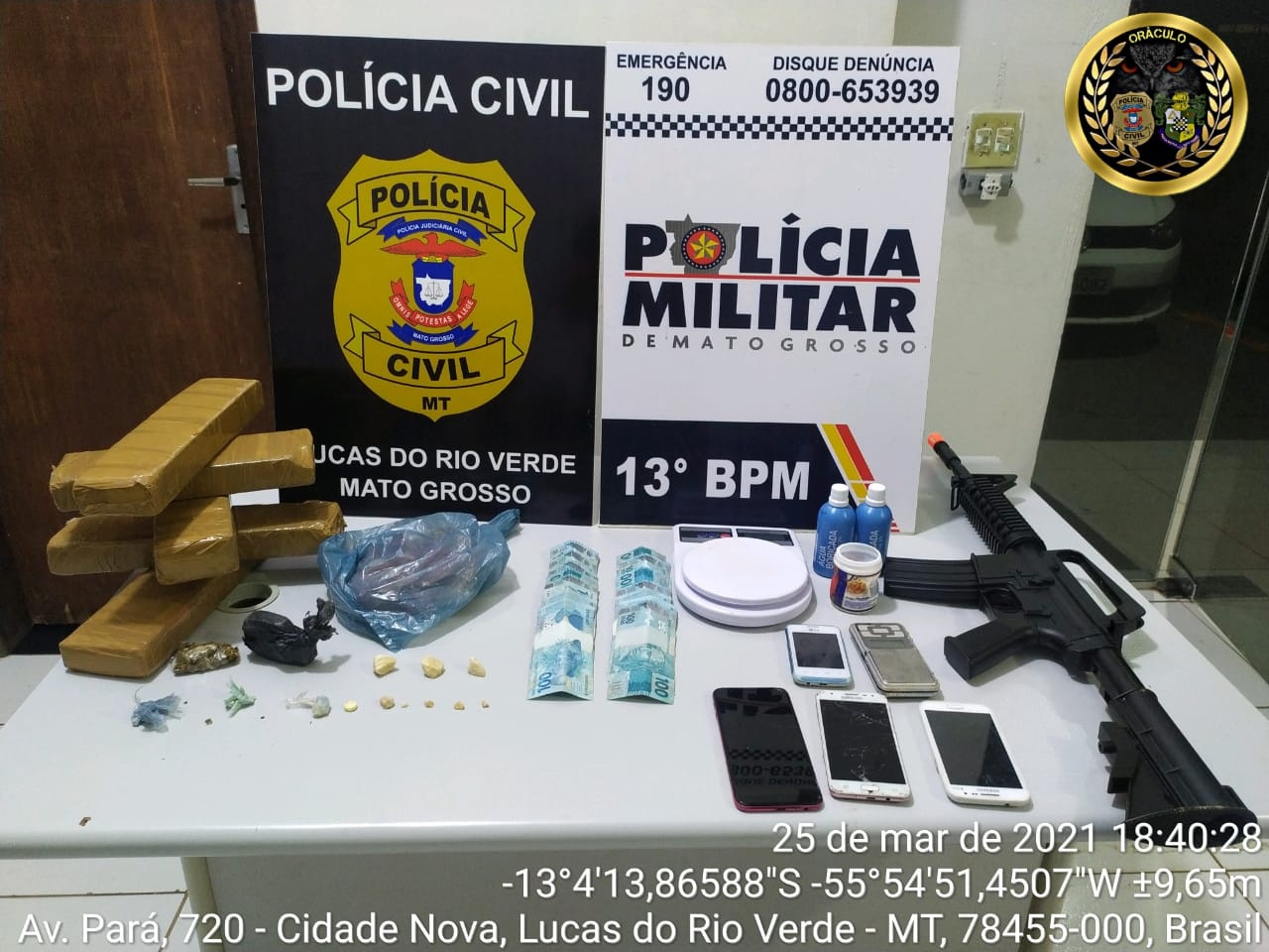 PJC apreende drogas e desarticula facção que atuava com o tráfico em Lucas