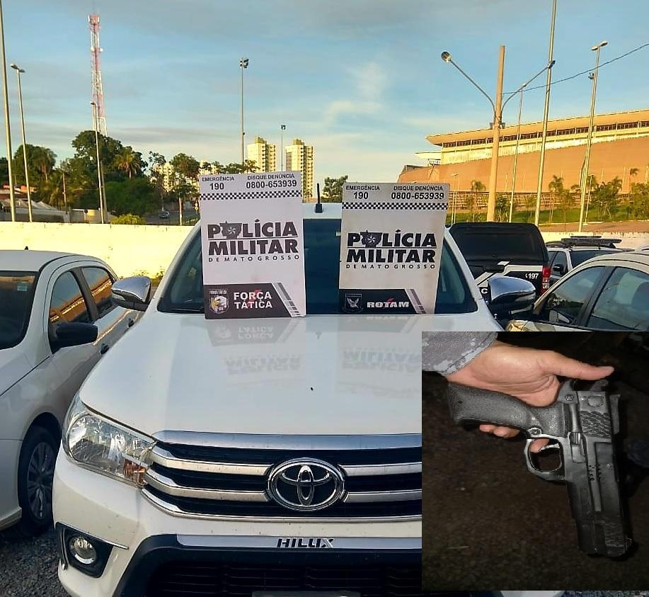 Rotam recupera caminhonete com registro de roubo