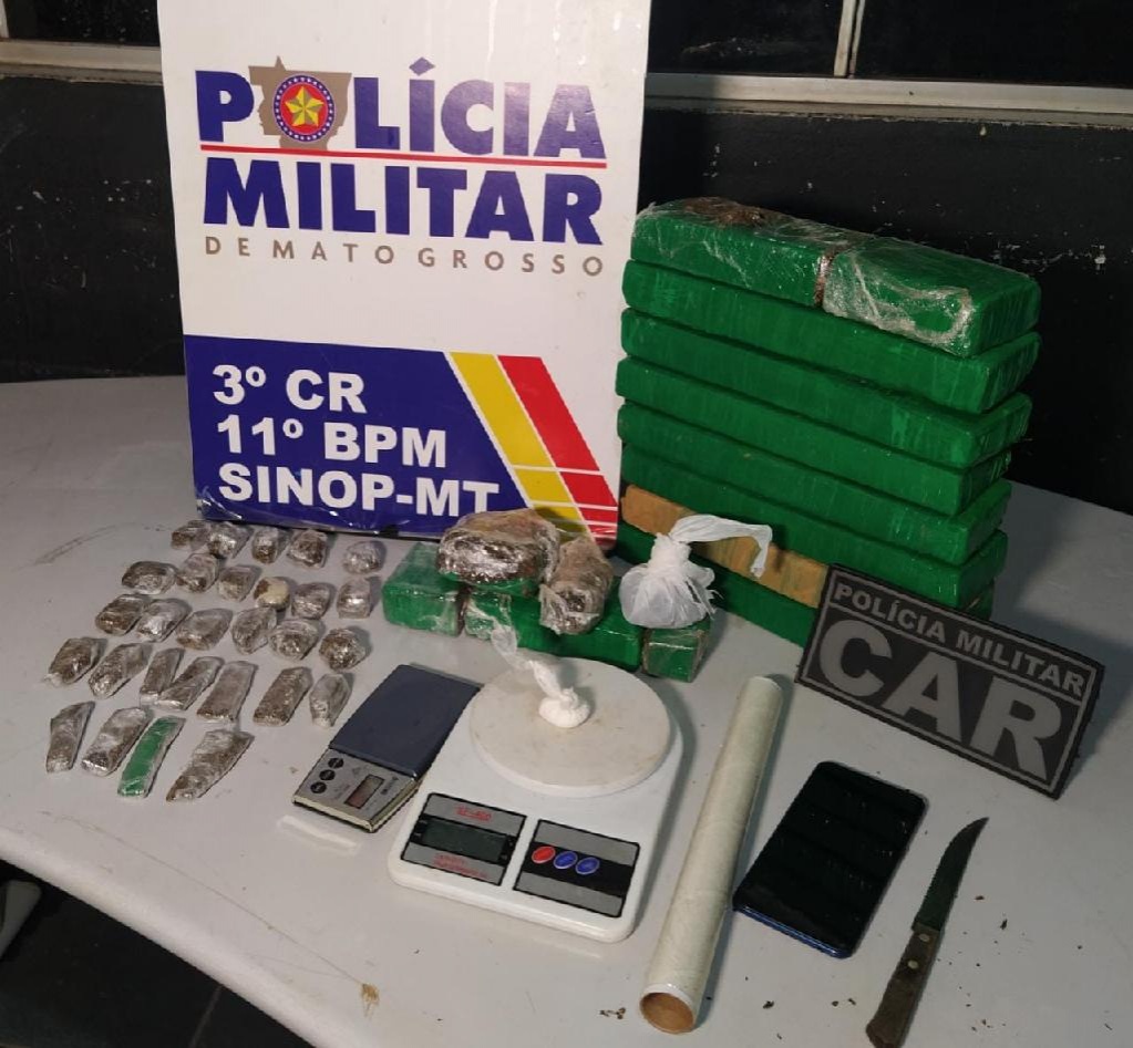 Sinop: Homem é preso em flagrante com grande quantidade de maconha