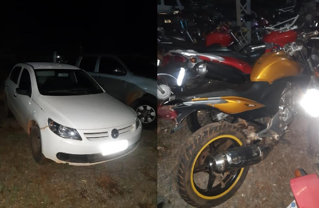 Força Tática recupera carro e motocicleta roubados