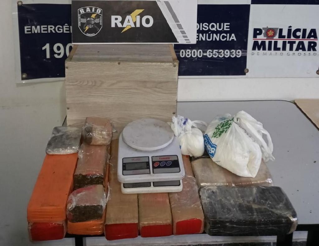 Policiais do Raio apreendem mais de dez quilos de drogas