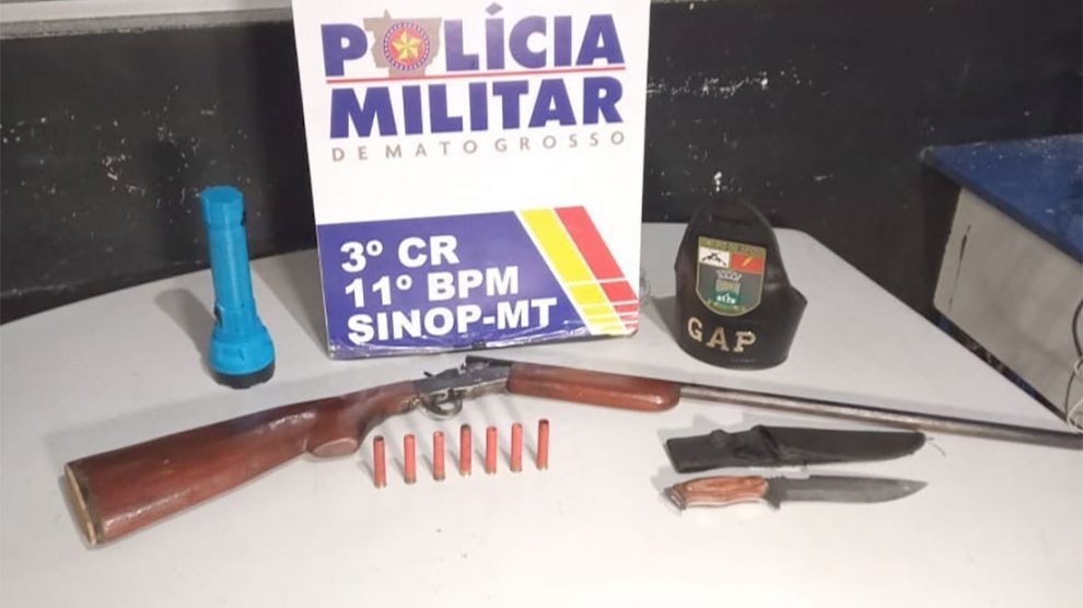 Homem é preso com arma de fogo em zona rural de Sinop