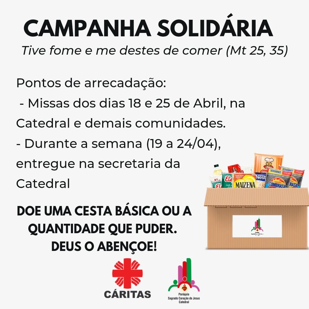 Sinop: Catedral lança ‘CAMPANHA SOLIDÁRIA’