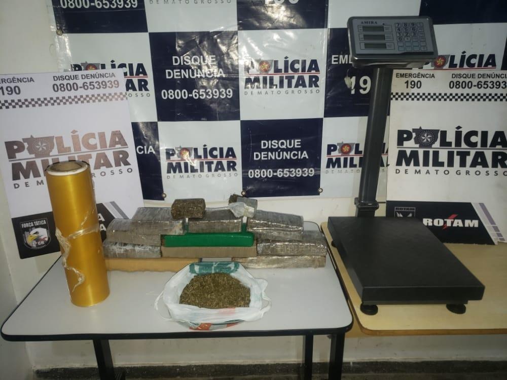 Rotam apreende 11 tabletes de maconha em Cuiabá