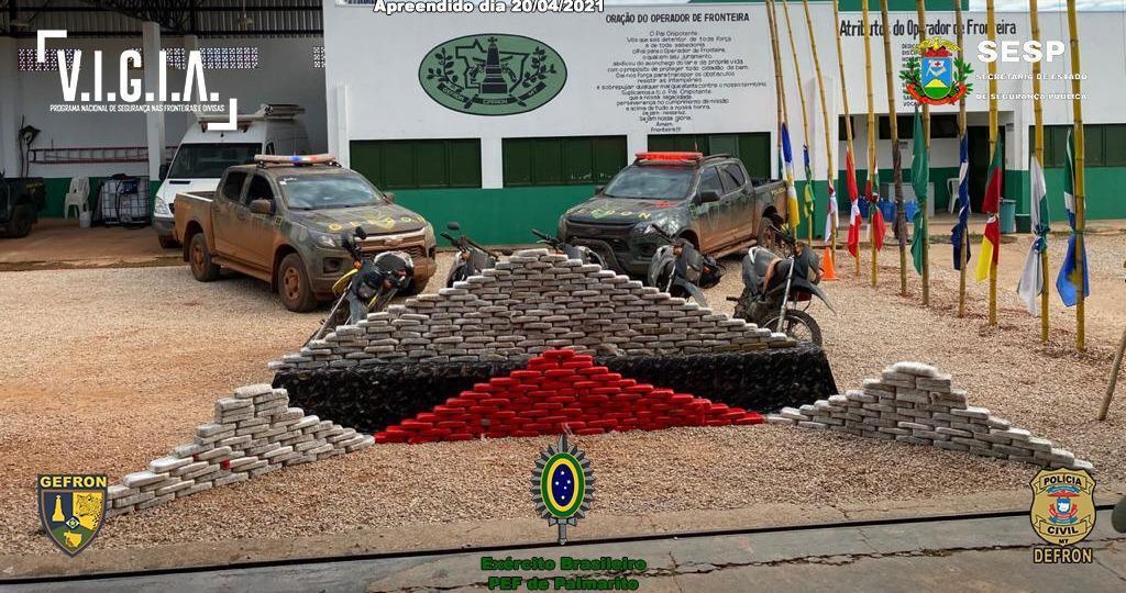 Ação integrada apreende 360 kg de entorpecentes