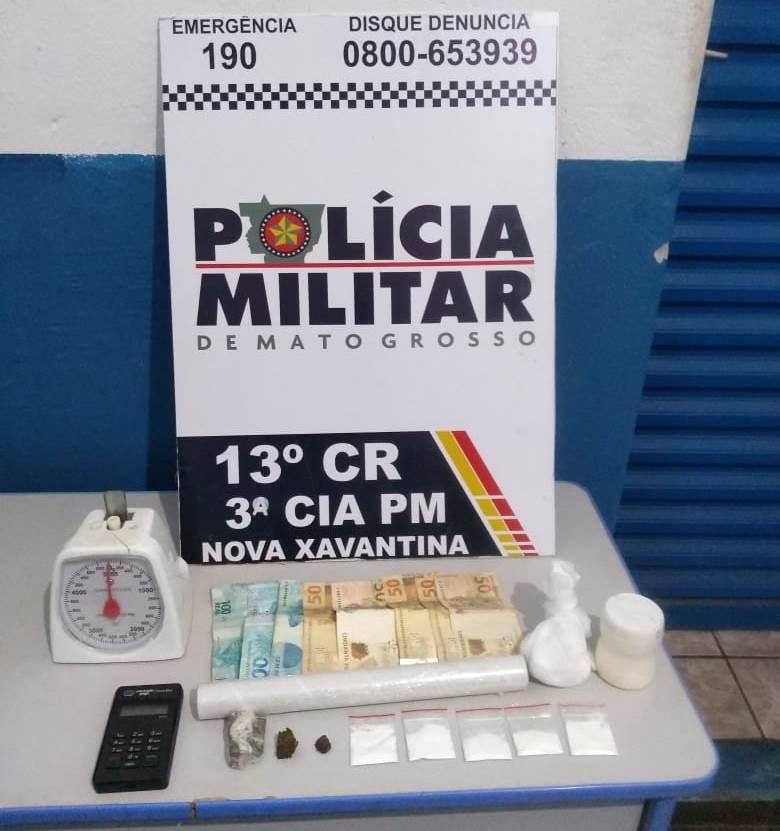 PM prende irmãos por tráfico de droga em Nova Xavantina