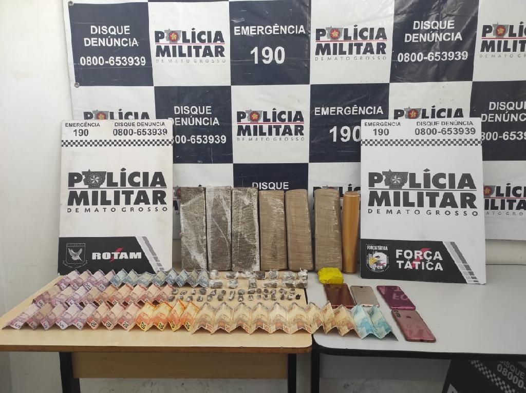 Rotam intercepta trio durante venda de droga no bairro Centro América