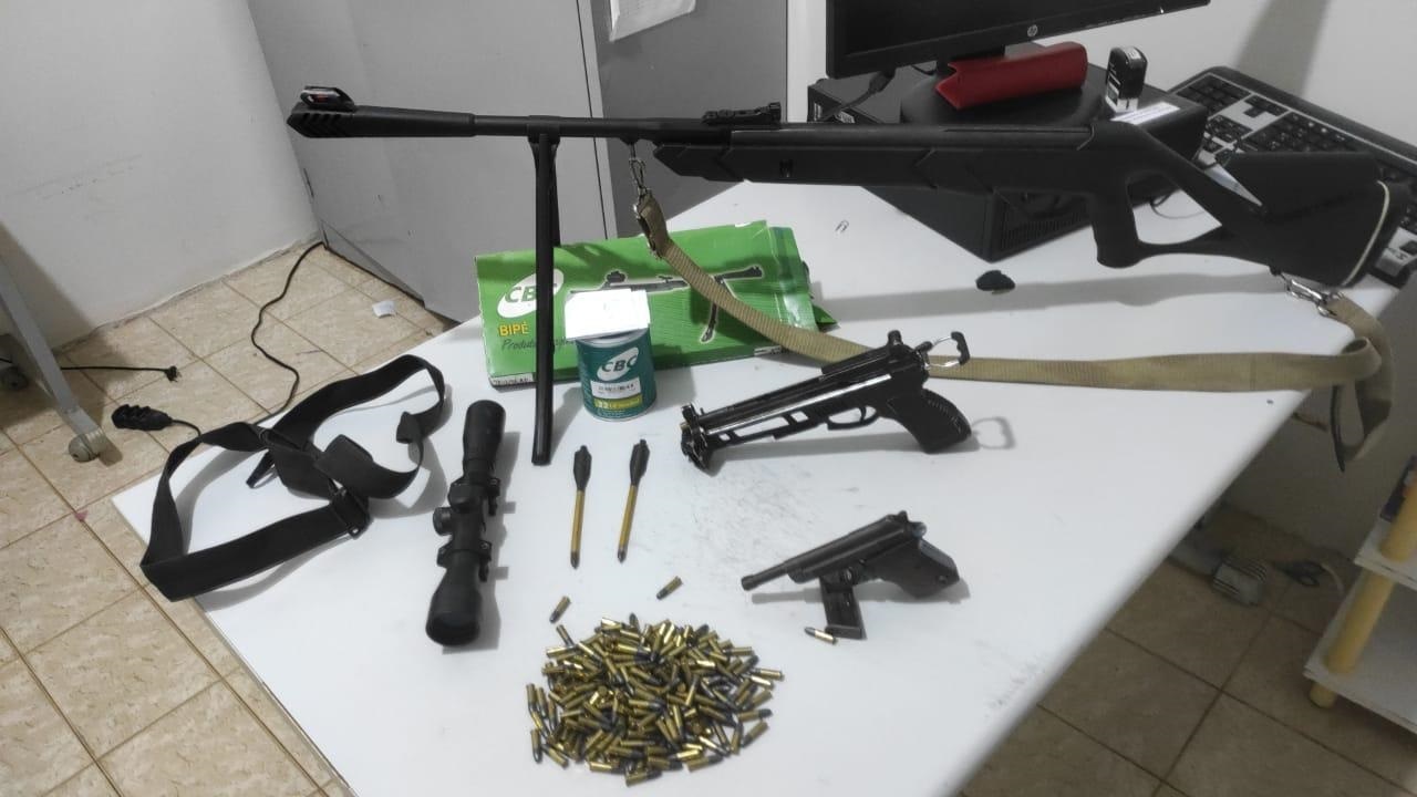 Polícia Civil apreende armas e munições durante investigação de tentativa de homicídio contra idosa