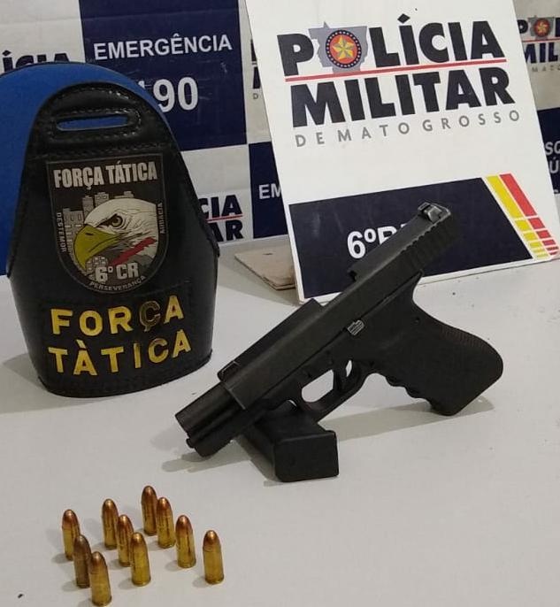 Morador de San Matías é preso pela PM com pistola e munições na BR -070