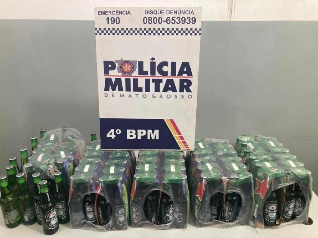 PM apreende adolescente de 13 anos envolvido em roubo de garrafas de cervejas