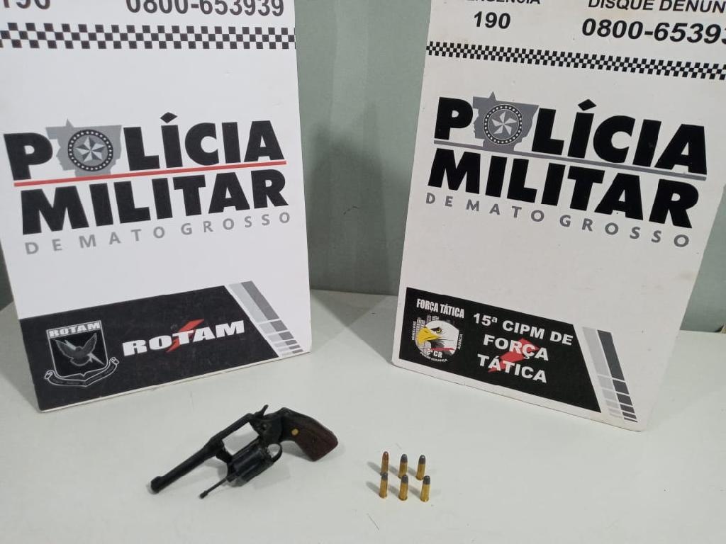 Rotam encontra revólver em balcão de distribuidora em Várzea Grande