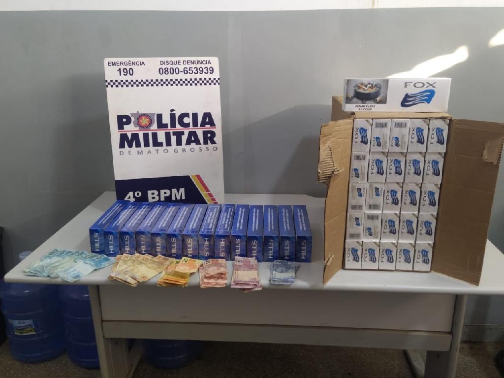 Suspeito é preso com 65 pacotes de cigarros contrabandeados