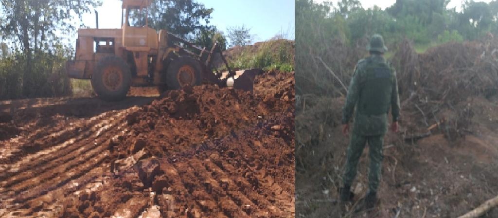 Batalhão Ambiental multa dono de área já embargada em R$ 50 mil por descumprir medida
