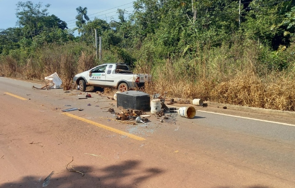 Homem morre em capotamento de pick-up em Matupá