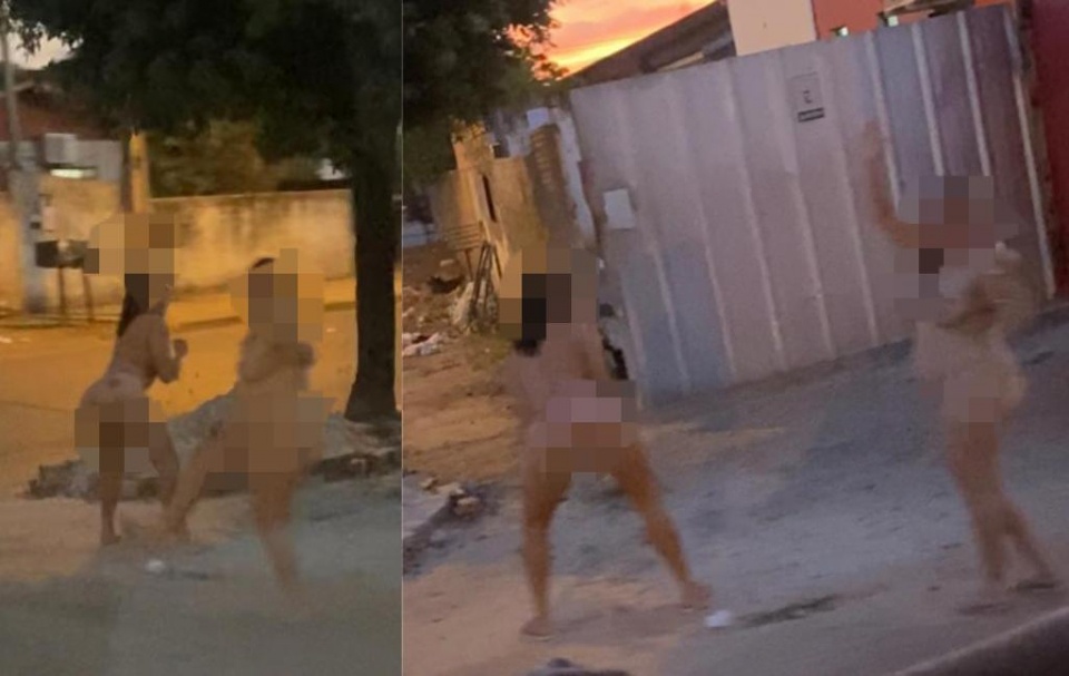 Garotas de programa são autuadas após serem flagradas nuas no meio da rua