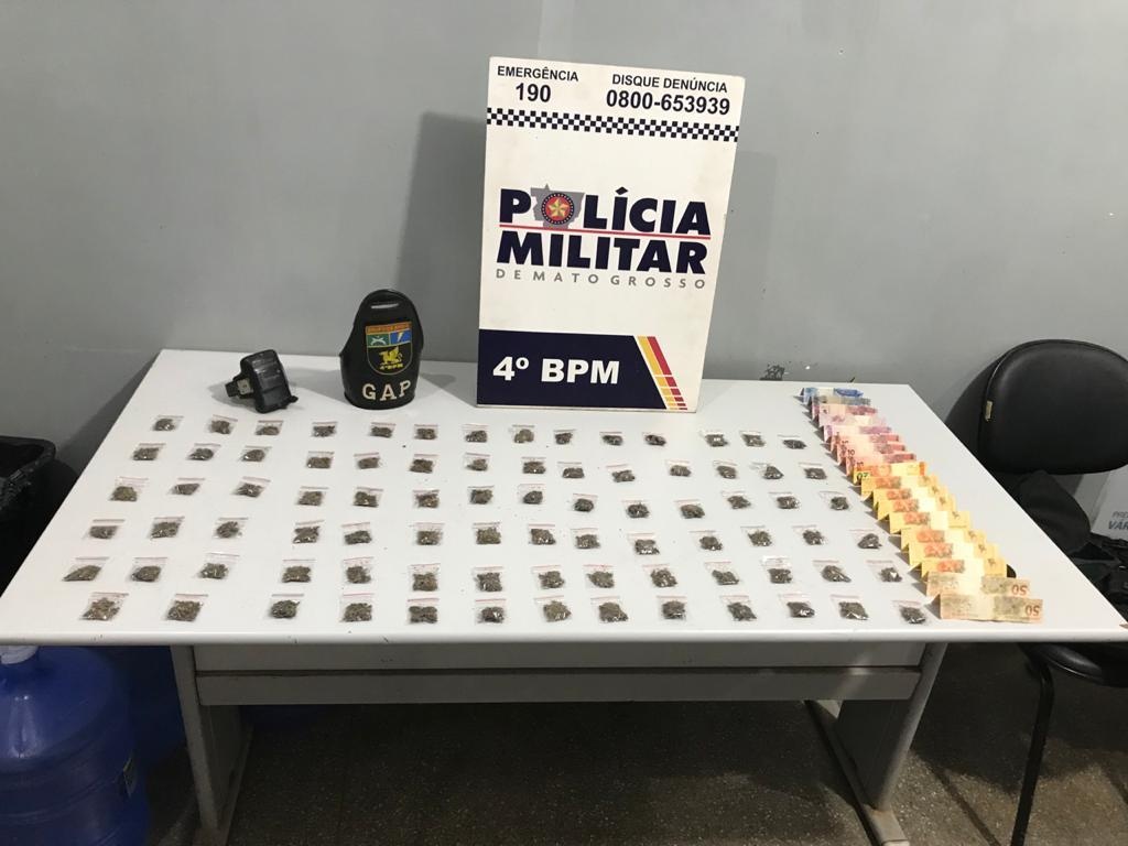 Homem é preso com 83 porções de maconha