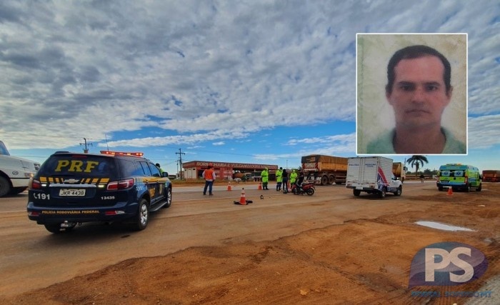 Sorriso: motociclista morre em acidente com carreta na BR-163