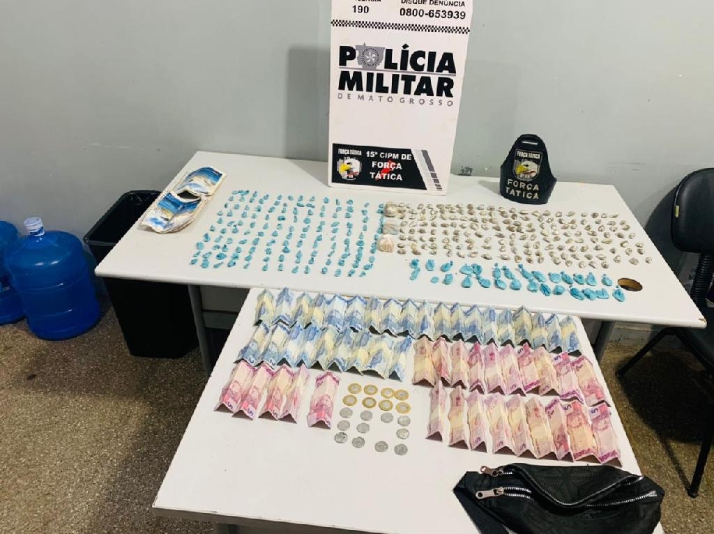 Jovem é preso com 352 porções de drogas