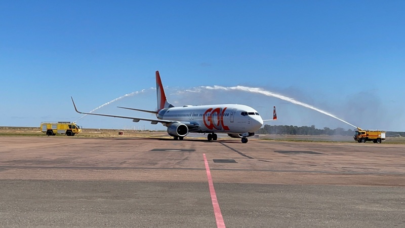 GOL realiza primeiro pouso com o Boeing 737-800 em Sinop
