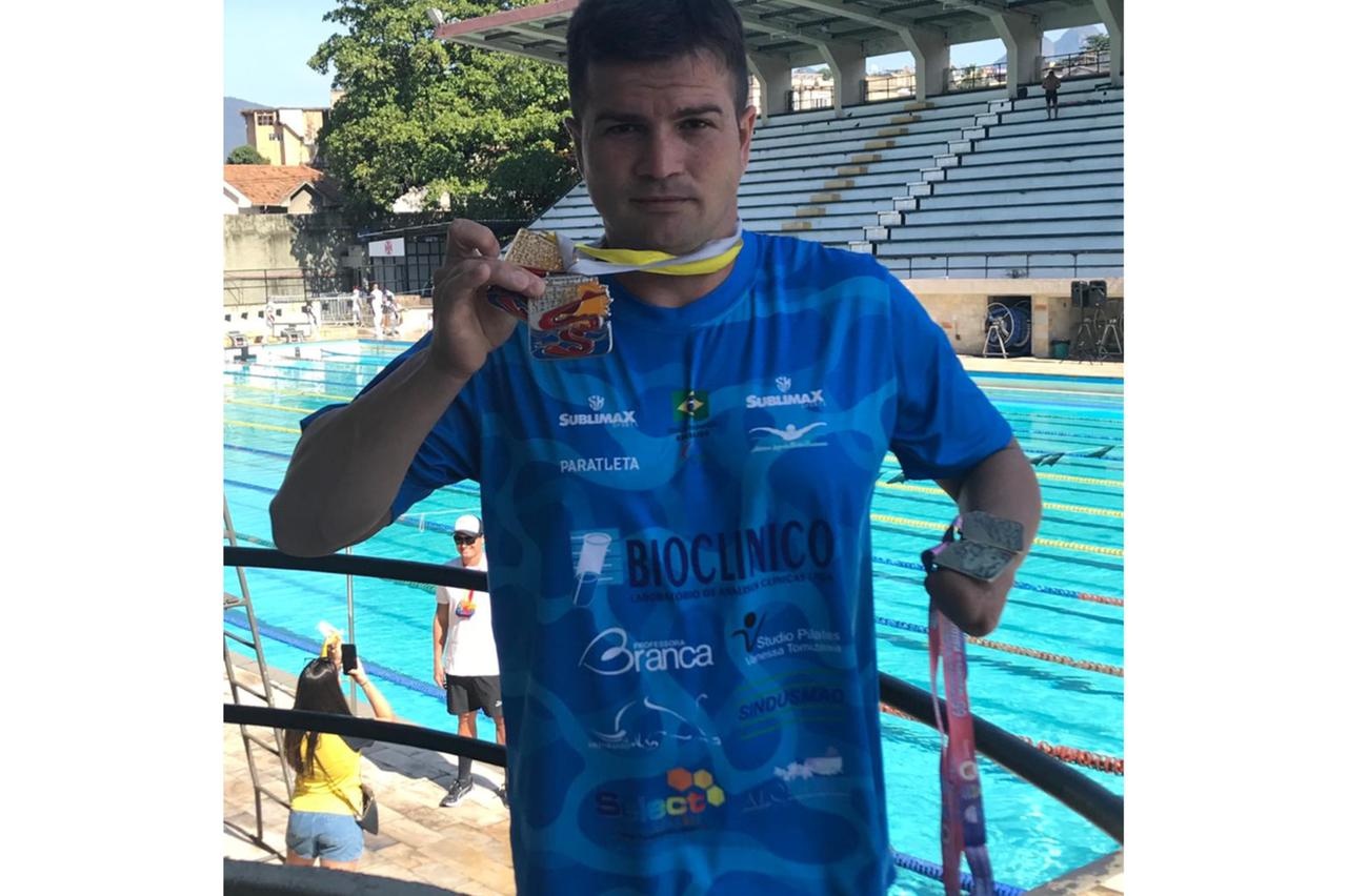 Paratleta de Sinop conquista medalhas em campeonato brasileiro de natação