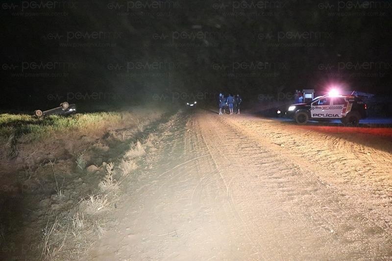 Homem de 56 anos morre após capotar veículo em estrada vicinal em Nova Mutum