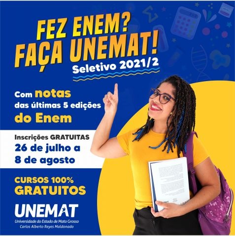 Unemat abre vestibular com notas do Enem dos últimos cinco anos