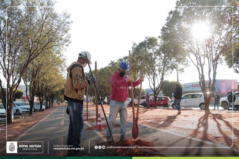 Prefeitura de Nova Mutum inicia revitalização da Avenida dos Uirapurus