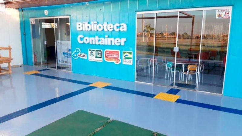 Biblioteca contêiner vai para a região mais carente da cidade