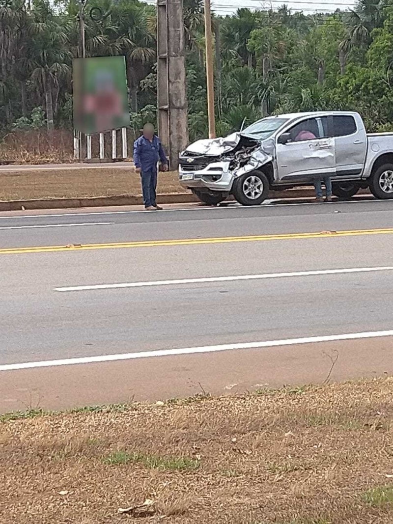 Caminhonete atropela e mata boi em Sinop
