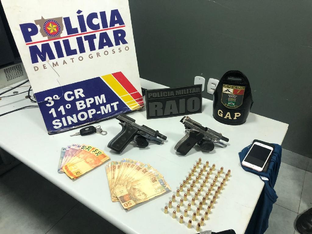 PM impede roubo de carga e prende três pessoas armadas em Sinop
