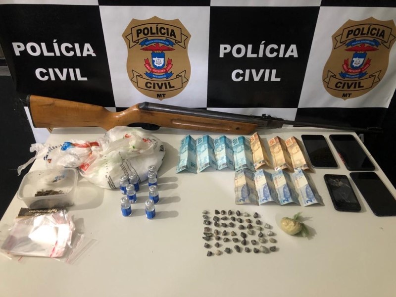 Policiais civis desarticulam associação criminosa atuante do tráfico de drogas em Matupá