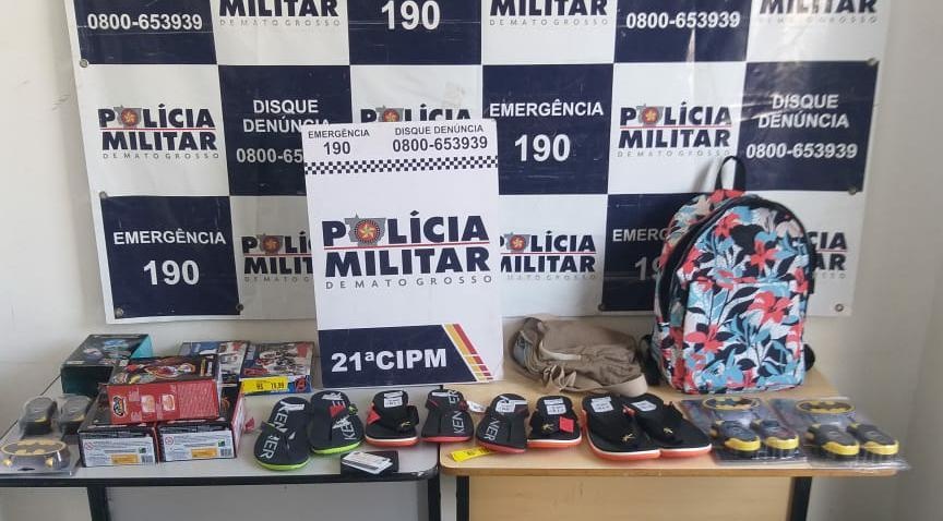 Homem é preso pela PM por furto em lojas