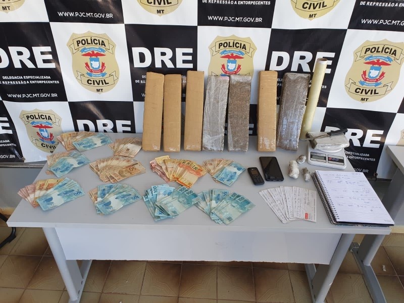 Traficante é preso com sete tabletes de maconha e mais de R$ 10 mil em dinheiro