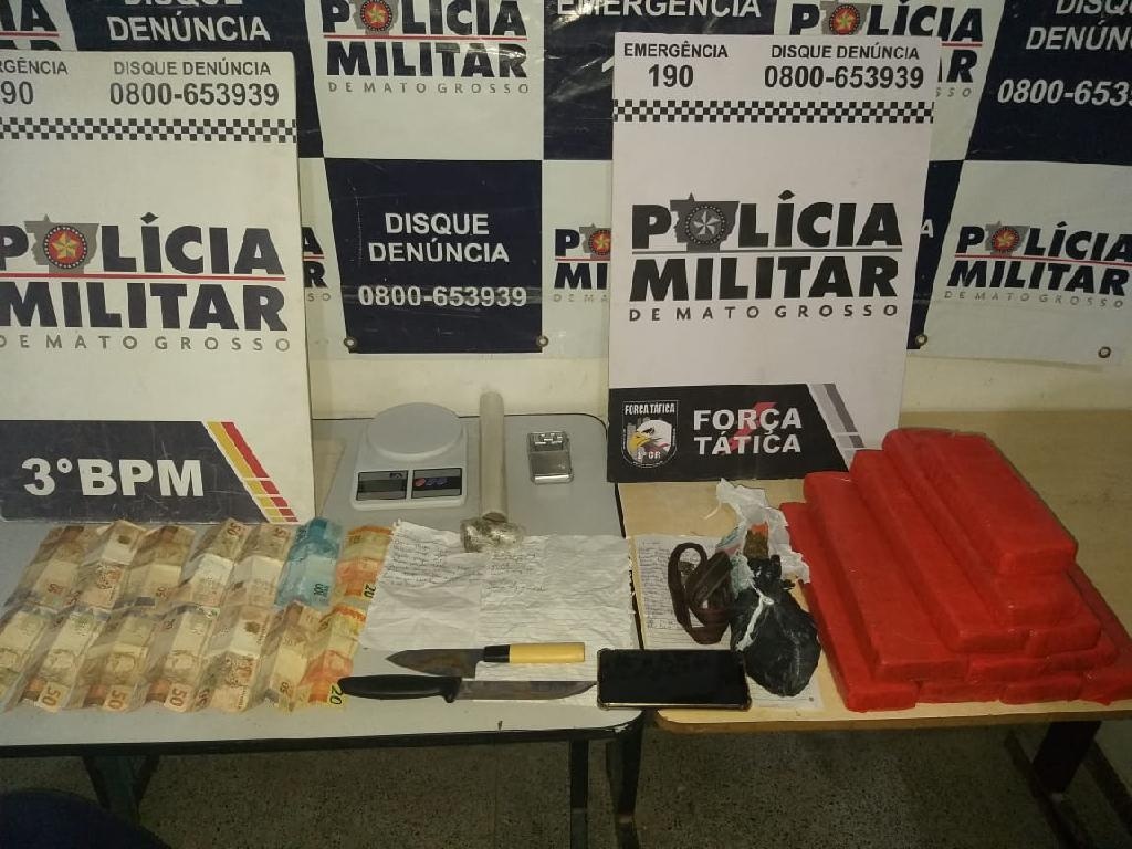 Polícia Militar prende suspeito com 8 kg de maconha