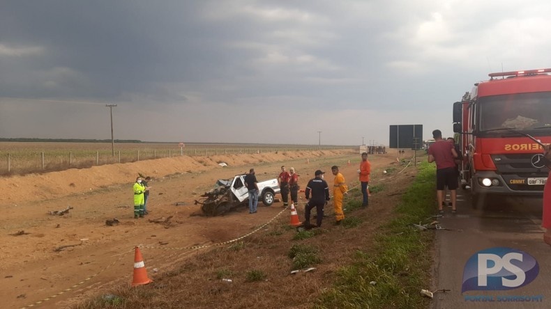 Sorriso: casal morre em colisão com caminhão na BR-163