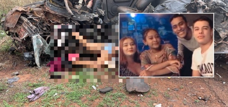 Quatro morrem presos às ferragens em batida entre Ecosport e carreta