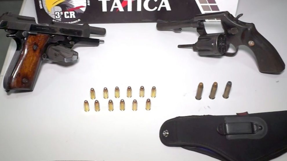 Armas de fogo são apreendidas com homens em Sinop