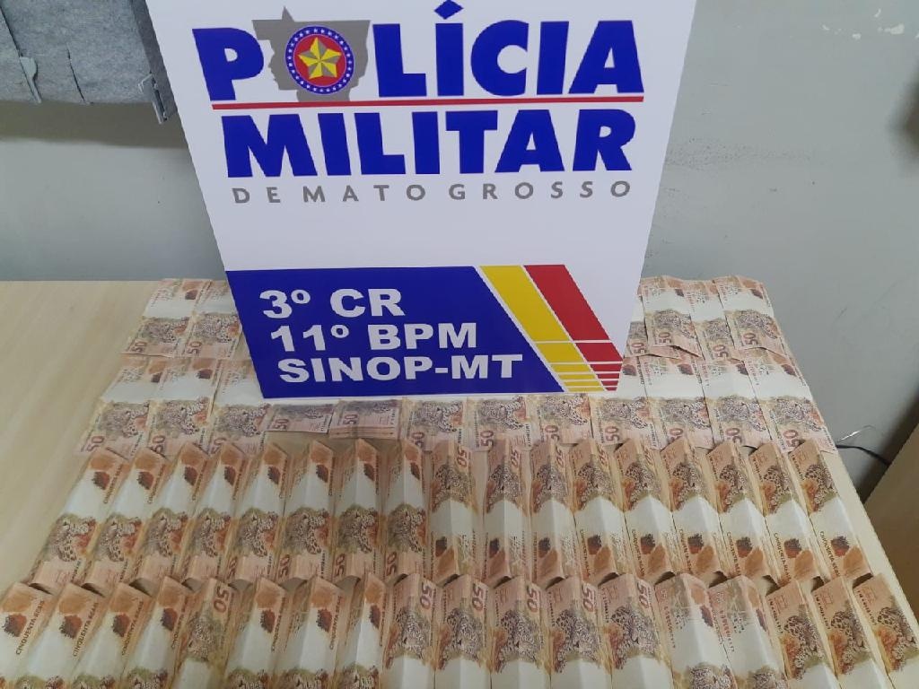 Sinop: PM prende quadrilha com R$ 5 mil reais em notas falsas