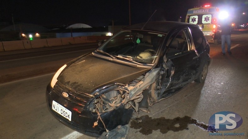 Na contramão, motorista bate em caminhonete na BR-163 em Sorriso