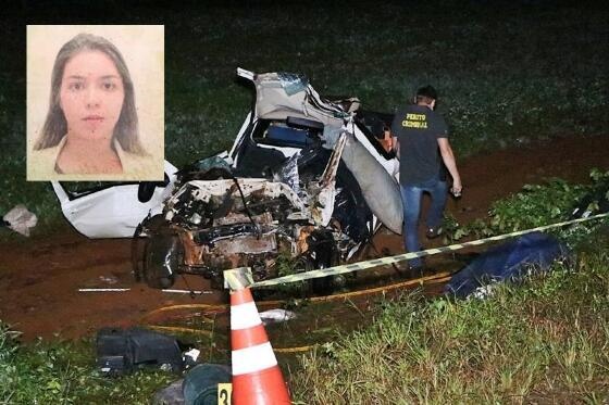 Jovem de 22 anos morre em grave acidente entre carro e caminhão na BR-163