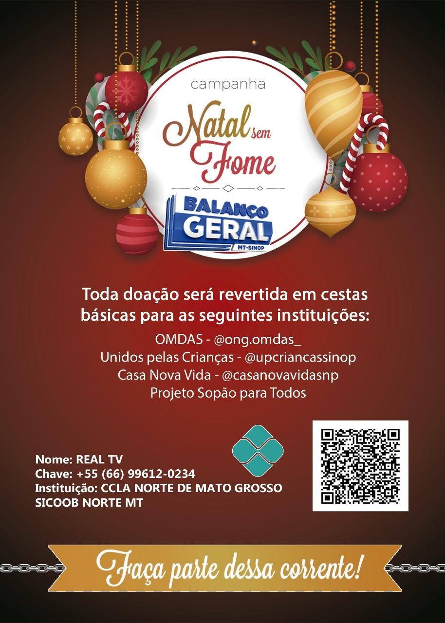 Campanha do Balanço Geral arrecadará alimentos para o Natal de famílias carentes
