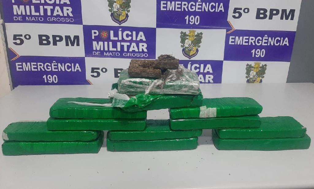 Quadrilha é presa em flagrante pela PM com 12 kg de maconha