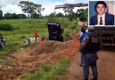 Ex-vereador morre após caminhonete cair em ribanceira