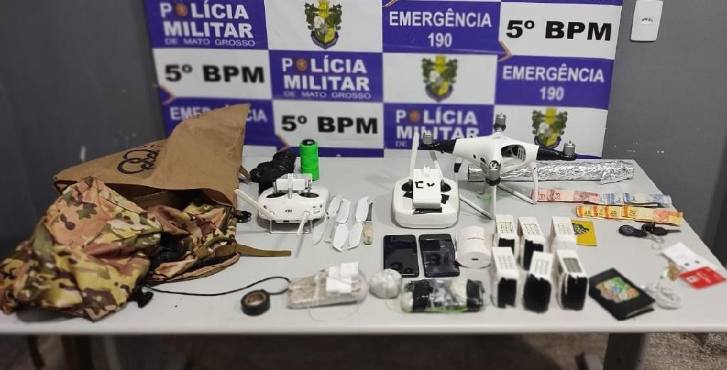 PM prende quadrilha suspeita de entregar drogas por meio de drone em penitenciária