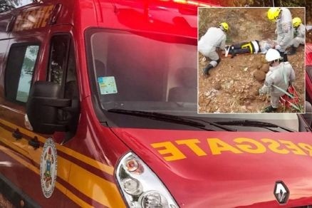 Idoso de 82 anos é resgatado depois de cair em vala de 4 metros